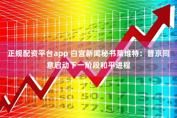 正规配资平台app 白宫新闻秘书莱维特：普京同意启动下一阶段和平进程